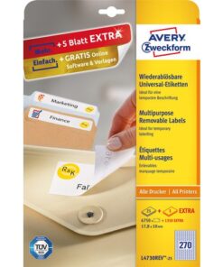 Etiket Avery ILK 17,8x10mm wit NP 25 vel 270 etiketten per  vel