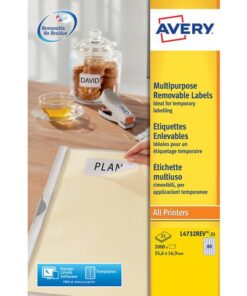 Etiket Avery ILK 35,6x16,9mm wit NP 25 vel 80 etiketten per vel