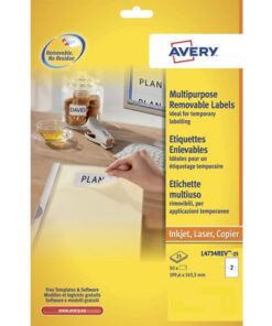 Etiket Avery ILK 199,6x143,5mm wit NP 25 vel 2 etiketten    per vel