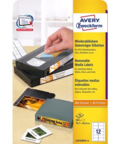 Etiket Avery ILK 78,7x46,6mm wit NP 25 vel 12 etiketten per vel