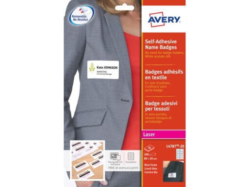 Badge etiket Avery 50x80mm - wit