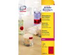 Laseretiket Avery 63,5x29,6mm 25 vel 27 etiketten per vel   neonrood