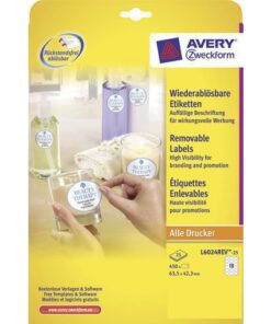 Etiket Avery ILK 63,5x42,3mm NP 25 vel 18 etiketten per vel wit