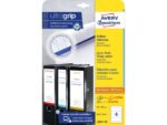 Ordnerrugetiket Avery 192x59mm 25 vel 4 etiketten per vel   wit