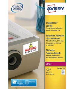 Laseretiket Avery 63,5x33,9mm wit 20 vel 24 etiketten per   vel