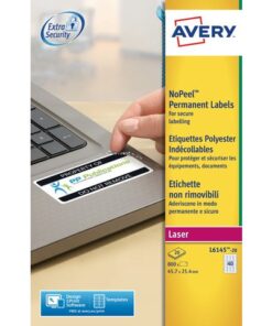 Laseretiket Avery 45,7x25,4mm wit 20 vel 48 etiketten per   vel
