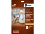 Productetiket Avery 63,5x42,3 mm, wit doos 20 vel 18 et.    per vel, ovaal