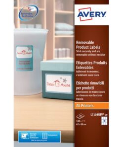 Produktetiket Avery 62x89mm wit NP 20 vel 9 etiketten per   vel