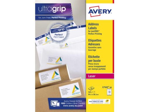 Adresetiket Avery QuickPeel 99,1x38,1 wit 40 vel 14         etiketten per vel