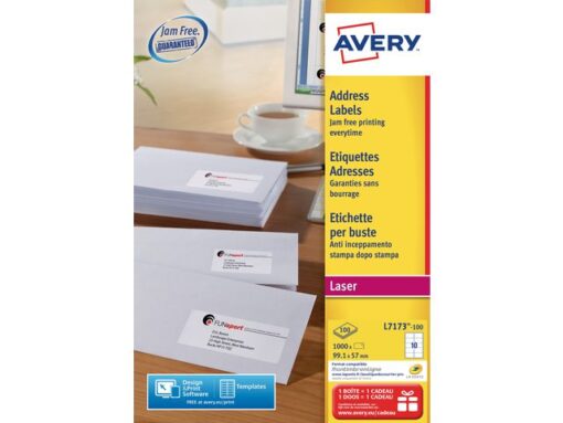 Adresetiket Avery QuickPeel 99,1x57 wit 100 vel 10          etiketten per vel