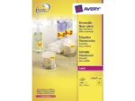 Adresetiket Avery 99,1x38,1mm neongeel 100 vel 14 etiketten per vel
