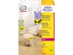 Adresetiket Avery 99,1x38,1mm neongeel 25 vel 14 etiketten  per vel