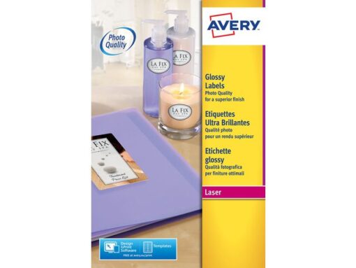 Laseretiket Avery 295x209mm wit glans 40 vel 1 etiket per   vel
