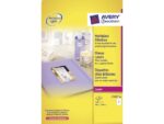 Etiket hoogglans Avery 139x9,1 mm, wit doos 40 vel 4        etik/vel permanent