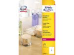 Laseretiket Avery 210x297mm transparant 25 vel 1 etiket per vel