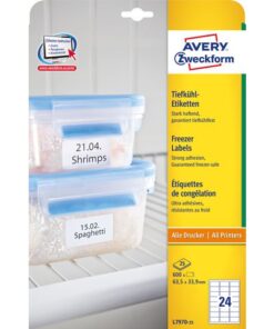 Diepvriesetiket Avery 63,5x33,9mm