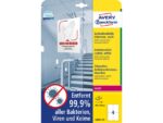 Bedrukbaar antimicrobiëel etiket Zweckform 105x148mm, wit   40 etiketten, 10 vel, perm.