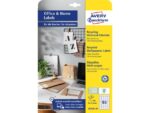 Avery Etiket gerecy. Zweckform 38x21,2mm wit perm. 65 etik./vel.  10 vel