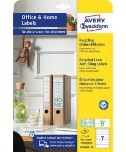 Avery Ordnerrugetiket gerecycled Zweckform 38x192mm wit perm. 70  etik. 10 vel