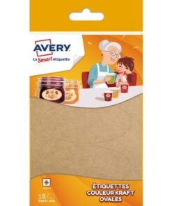 Ovale etiketten Avery kraft