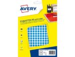 Avery PET08B verpakking met 2940 markeringspunten -         diameter 8 mm - A5-vel - Blauw