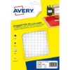 Etiket Avery A5 8mm rond - blister 2940st wit