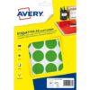 Etiket Avery A5 30mm rond - blister 240st groen