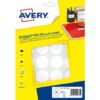 Etiket Avery A5 30mm rond - blister 240st wit