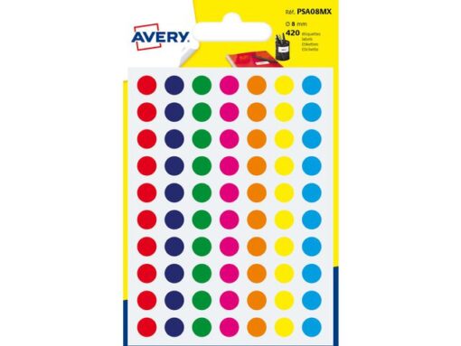 Etiket Avery 8mm rond