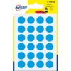 Etiket Avery 15mm rond - blister 168st blauw