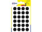 Etiket Avery 15 mm rond blister 168 st zwart