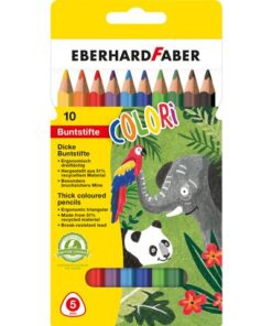 Kleurpotlood Eberhard Faber Jumbo 10 stuks driekantig in    kartonnen etui