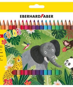 Kleurpotlood Eberhard Faber Jumbo 24st. driekantig in       kartonnen etui