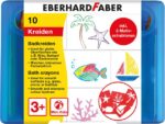 Badkrijt Eberhard Faber 10 stuks in bewaarbox incl. 5       patronen