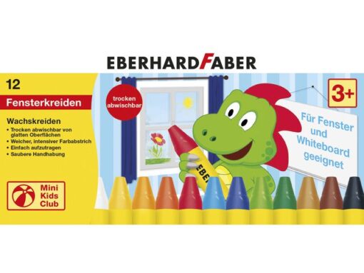 Raamkrijt Eberhard Faber etui a 12 stuks assorti