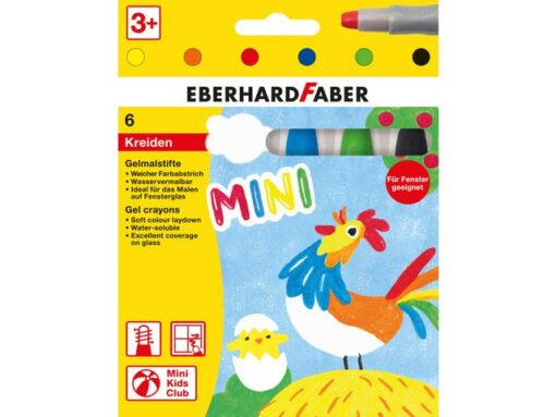 Gelkleurpotloden Eberhard Faber 6 kleuren in karton etui