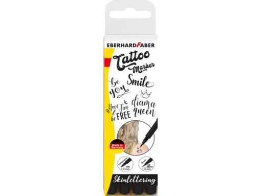 Tattoo stift Eberhard Faber 4 stuks Brush en kalligrafie    zwart