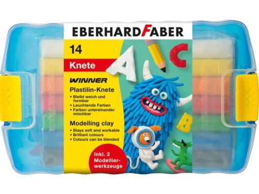 Boetseerklei Eberhard Faber 7x2 kleuren in bewaardoos