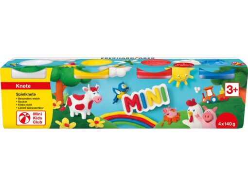 Kinderklei Eberhard Faber in beker,140gr wit, geel, rood,   blauw
