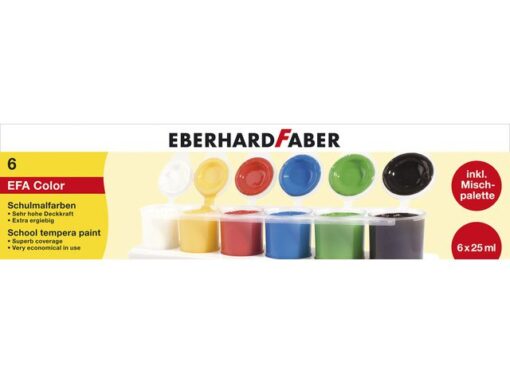 Schoolverf Eberhard Faber assorti 6x25ml