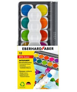 Verfdoos Eberhard Faber Winner 12 kleuren incl. mengpalet