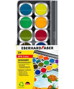Verfdoos Eberhard Faber Winner 24 kleuren incl. mengpalet