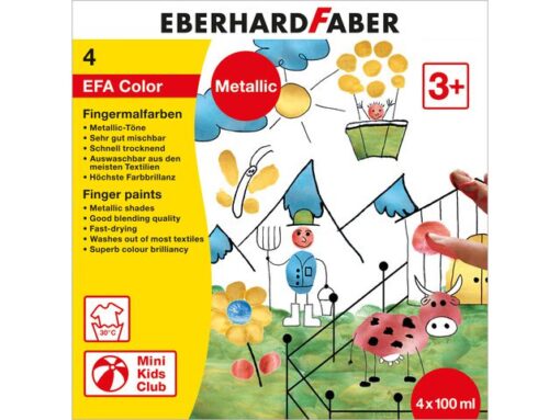Vingerverfset Eberhard Faber metallic set 4 x 100ml assorti