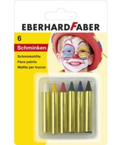 Schminkstiften Eberhard Faber klein, set 6 kleuren op       blisterkaart