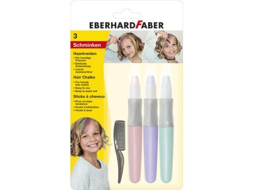 Haarkrijt Eberhard Faber set 3 stuks - roze, paars, turquoise