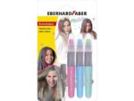 Haarkrijt Eberhard Faber metallic kleuren 3st. Ass. (roze,blauw,groen)