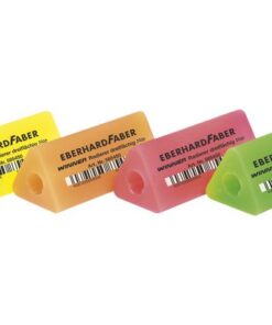 Gum Eberhard Faber Winner driekantig assorti fluorkleuren   dislpay 20 stuks