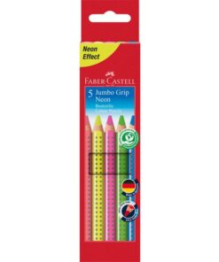 Faber Castell Kleurpotlood Faber-Castell Jumbo GRIP etui 5 kleuren