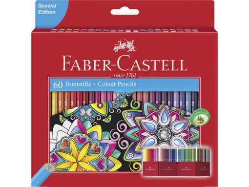 Faber Castell Kleurpotlood Faber-Castell Castle zeskantig karton etui met 60 stuks