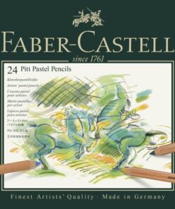 Faber Castell Pastelpotlood Faber-Castell Pitt metalen etui a 24 stuks